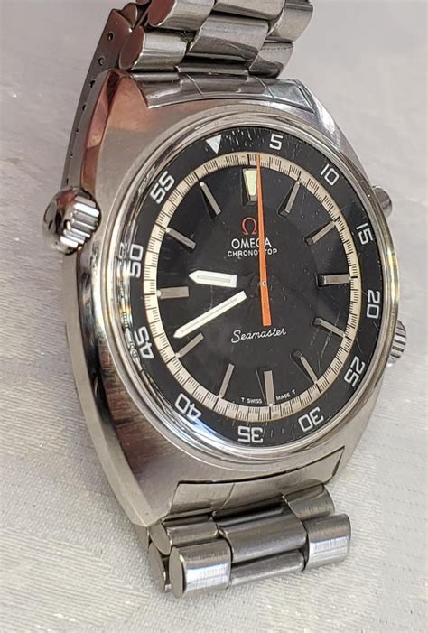 omega seamaster chronostop 145.008|omega chronostop leather straps.